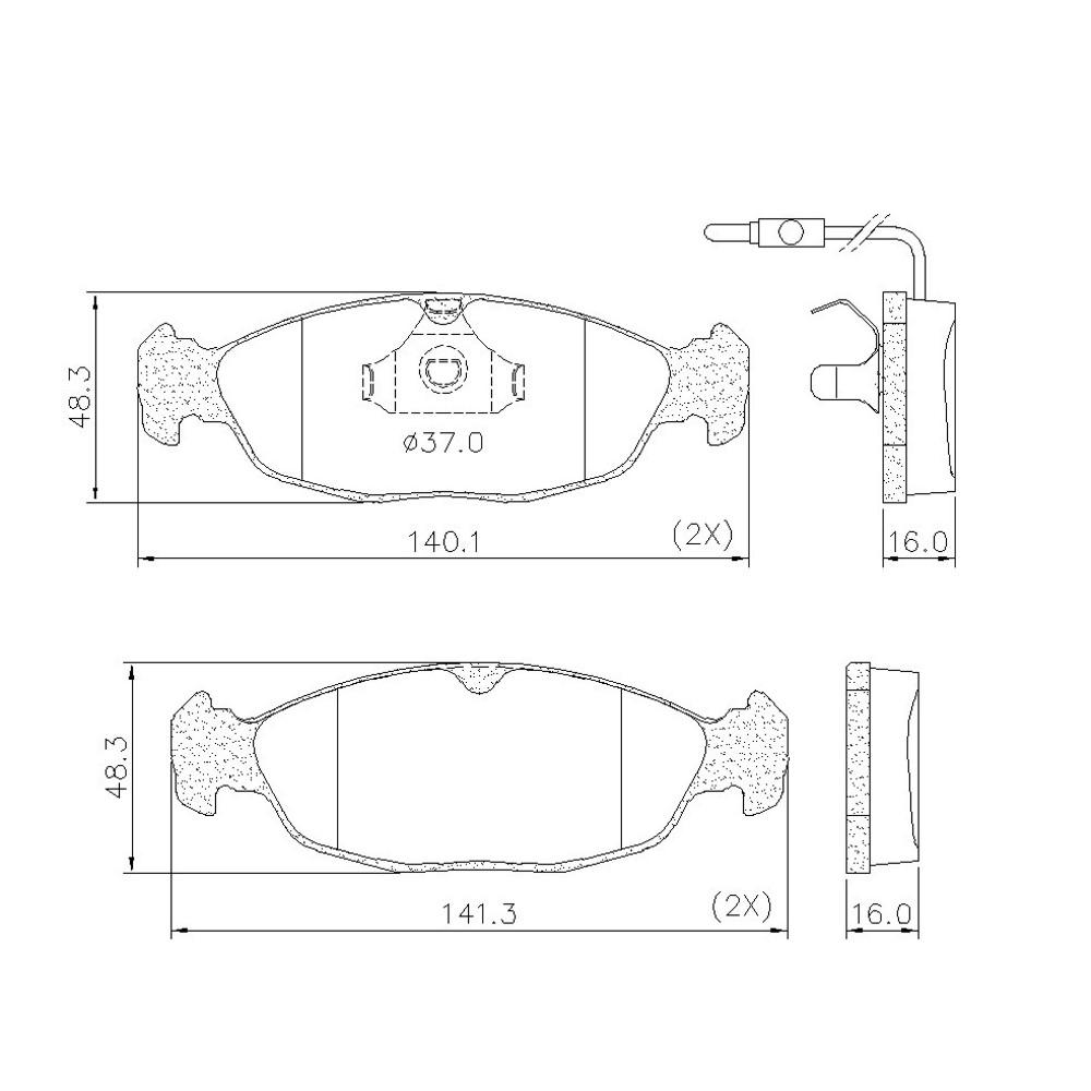 Pastilha De Freio Dianteira Xsara 1997/ Peugeot 106 306 1998/ Frasle Pd364A