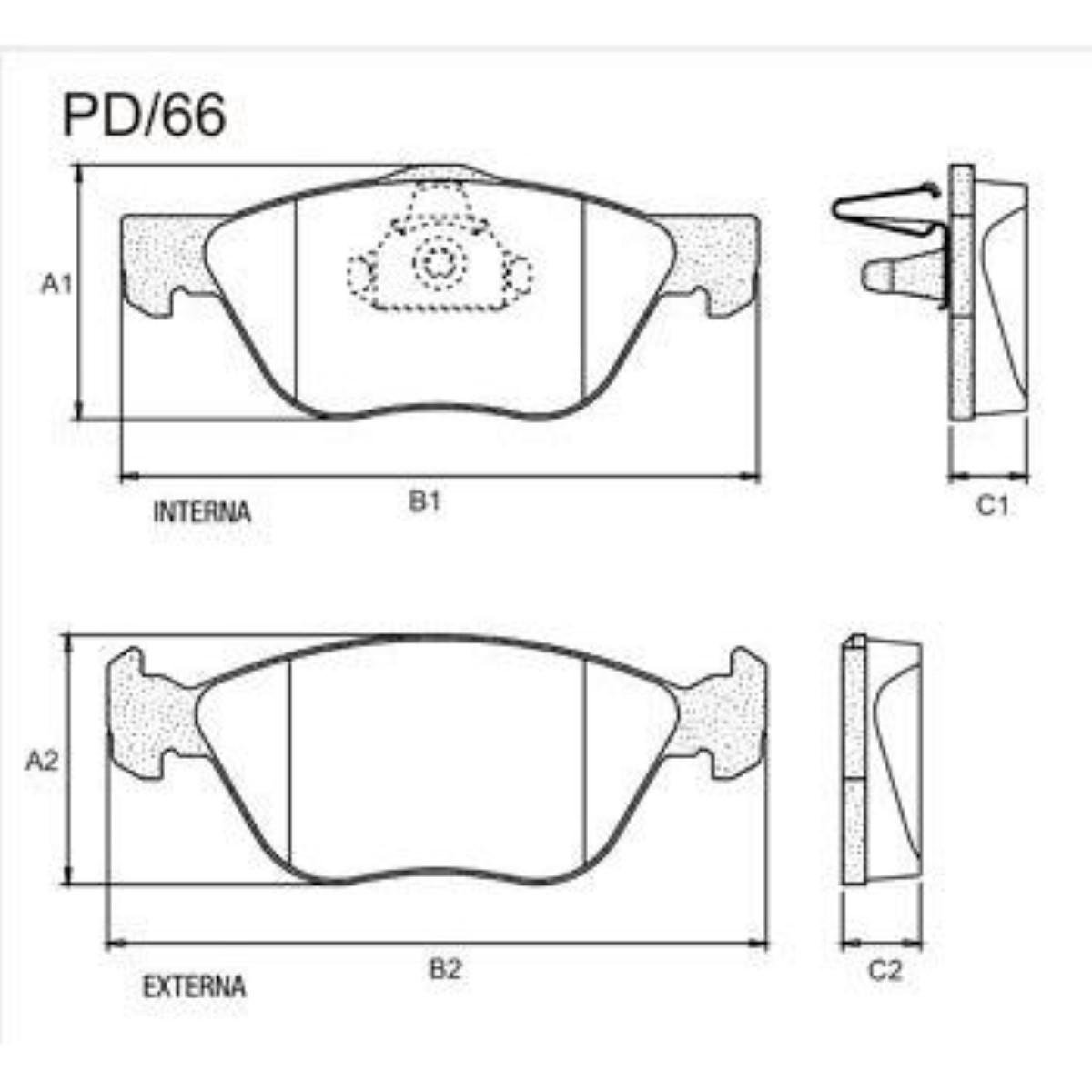 Pastilha De Freio Ceramica Marea Doblo Idea Palio Linea Pd66-Cmaxx Fras-Le