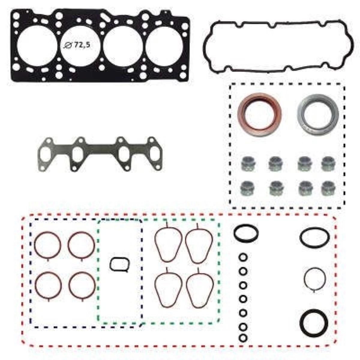 Junta Retifica Fiat Palio Siena Punto Idea Doblo Strada Fire 1.4 Bastos 141279Ml