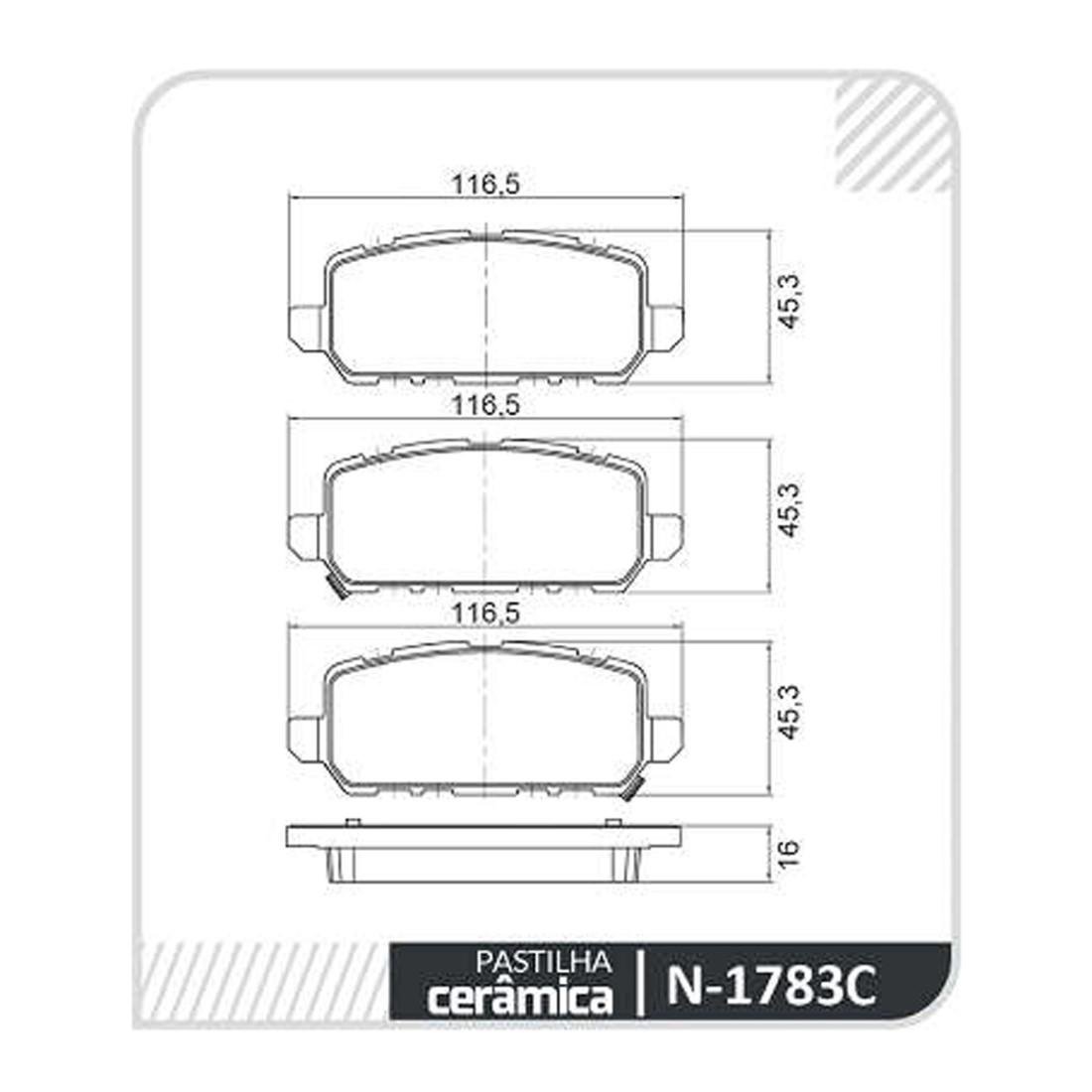 Pastilha Freio Traseira Honda Accord Hr-V Cobreq N1783C