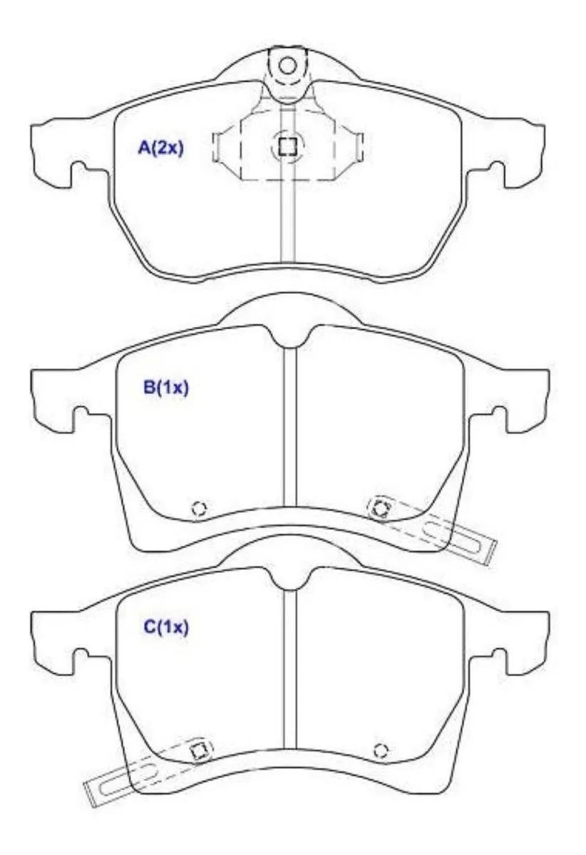 Pastilha De Freio Dianteira Astra 99/ Meriva 04/ Vectra 99/ Zafira 01/ Jurid