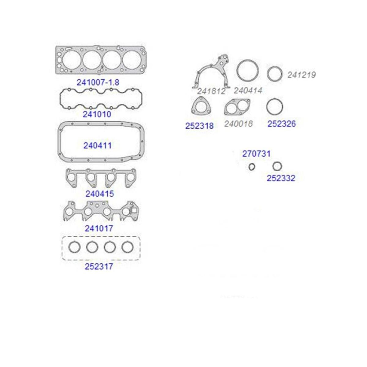 Junta Retifica Agile Cobalt Corsa Meriva 1.4 8V Econoflex 2008/ Taranto 244095