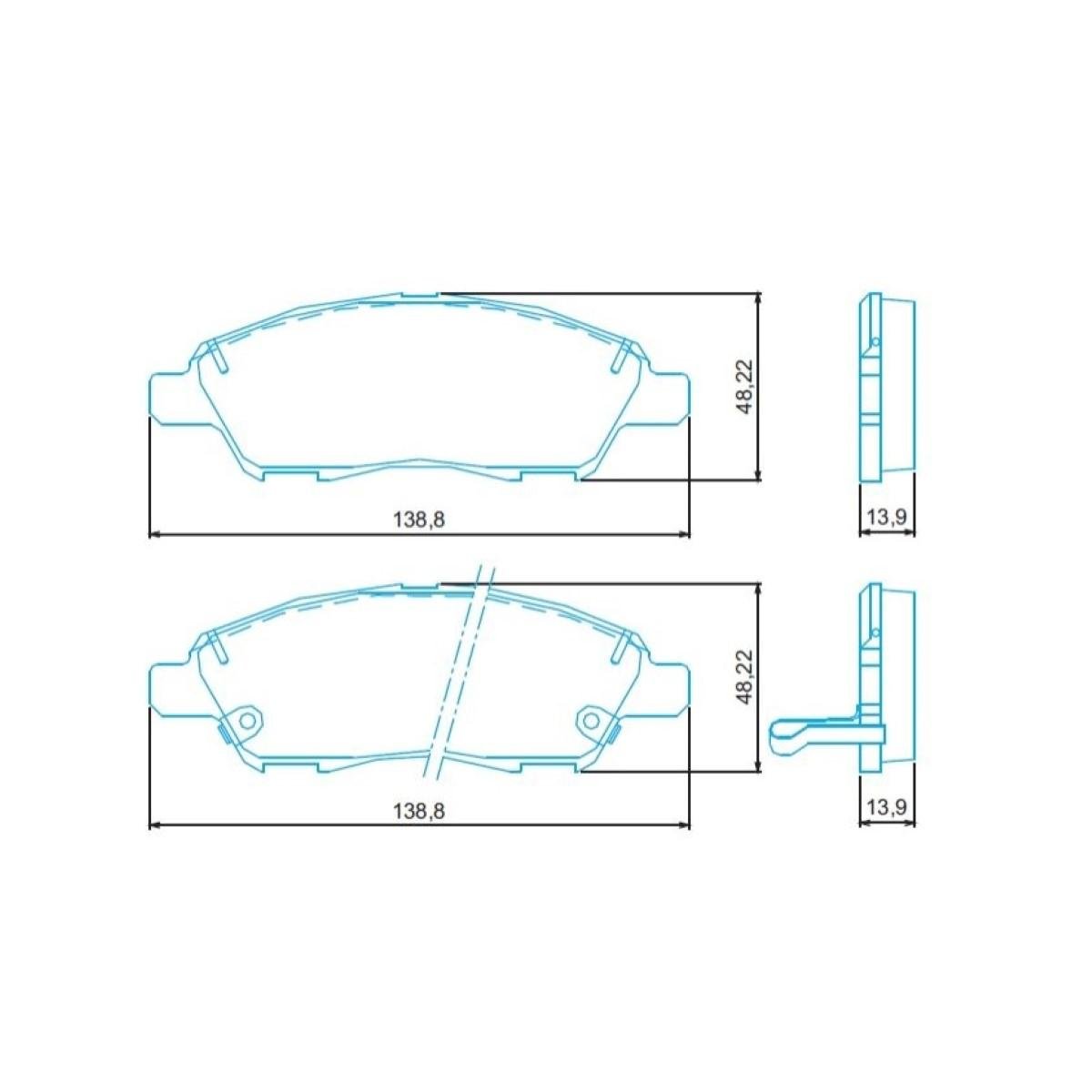 Pastilha De Freio Diant Nissan March 2011/ Jurid Hq2291A