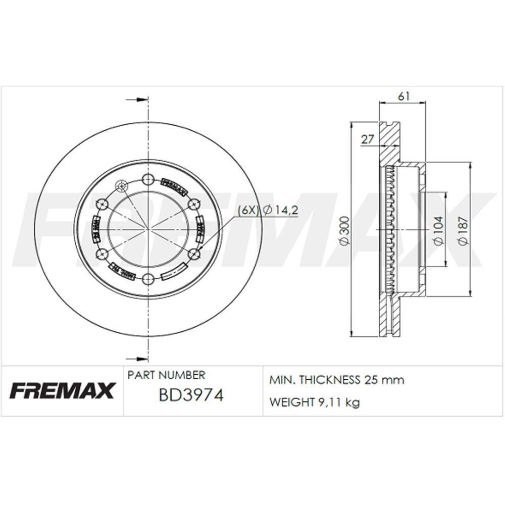 Disco Freio Dianteiro Chevrolet S10 Trailblazer Fremax Bd3974