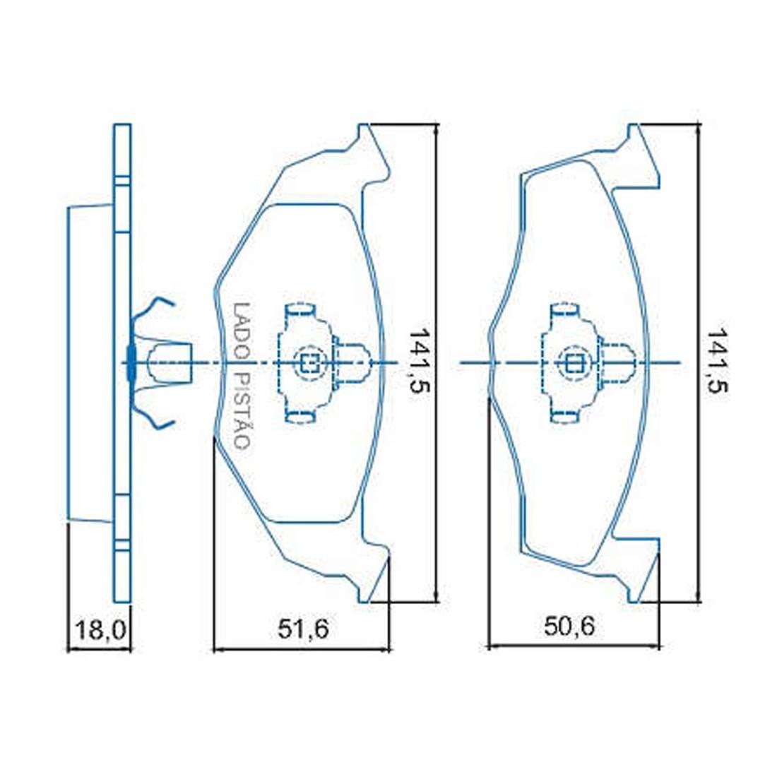 Pastilha De Freio Traseira Audi A3 96/ Golf Mexicano 95/ Jurid Hq2102