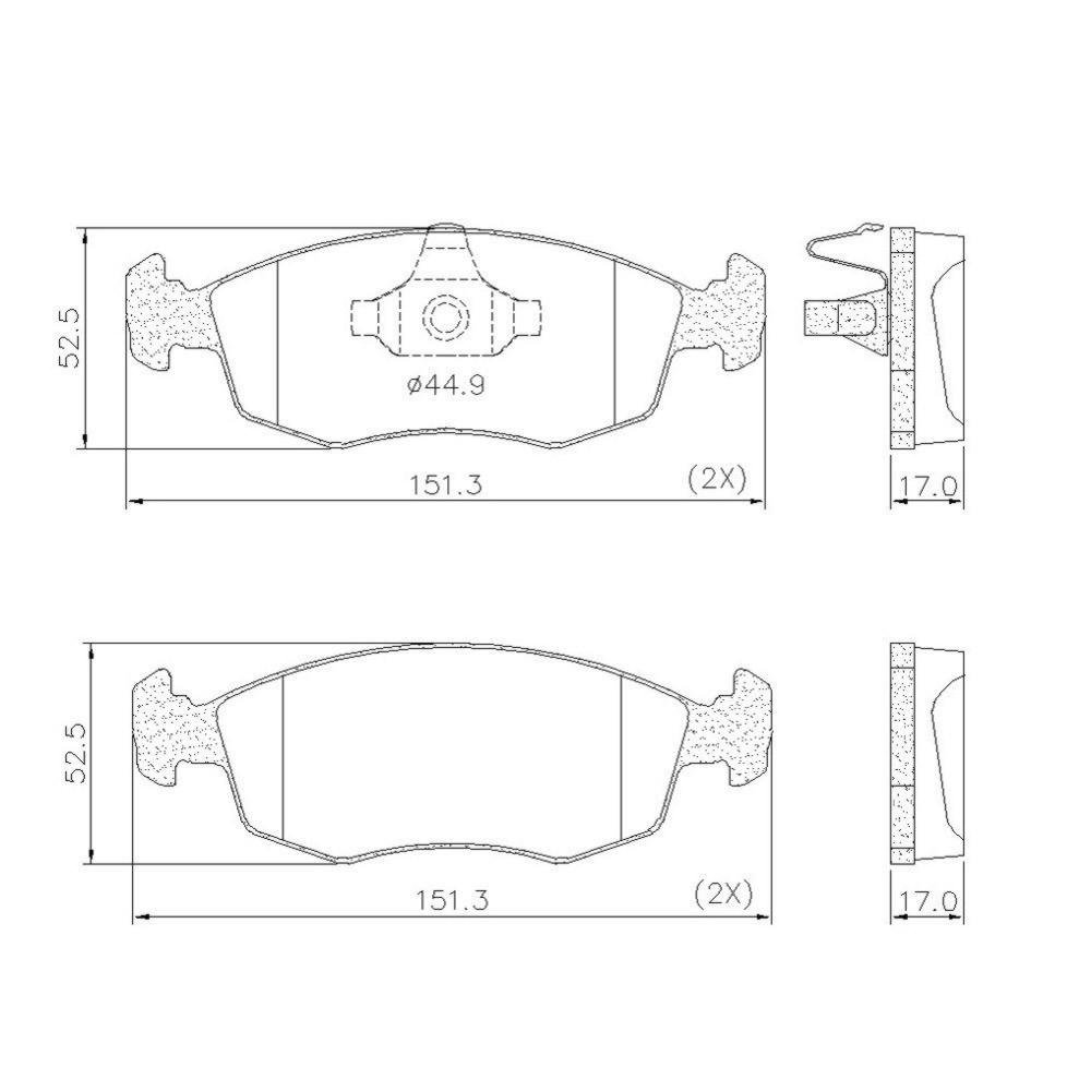 Pastilha De Freio Dianteira Fiat Palio Idea Siena Fras-Le Pd88