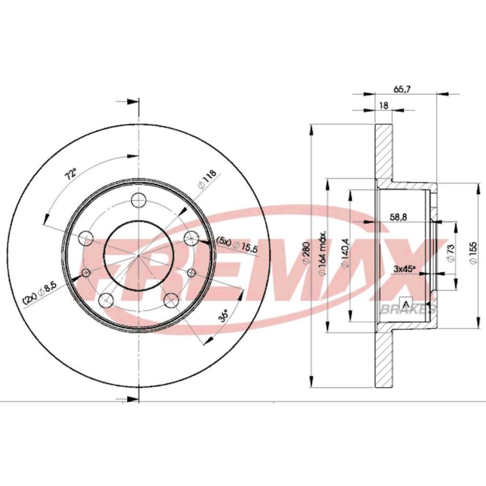 Disco De Freio Dianteiro Boxer Jumper Ducato Fremax Bd4680