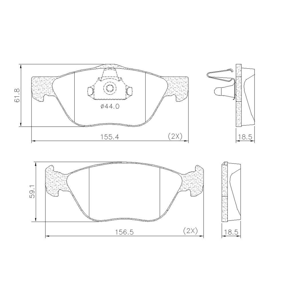 Pastilha De Freio Ceramica Marea Doblo Idea Palio Linea Pd66-Cmaxx Fras-Le