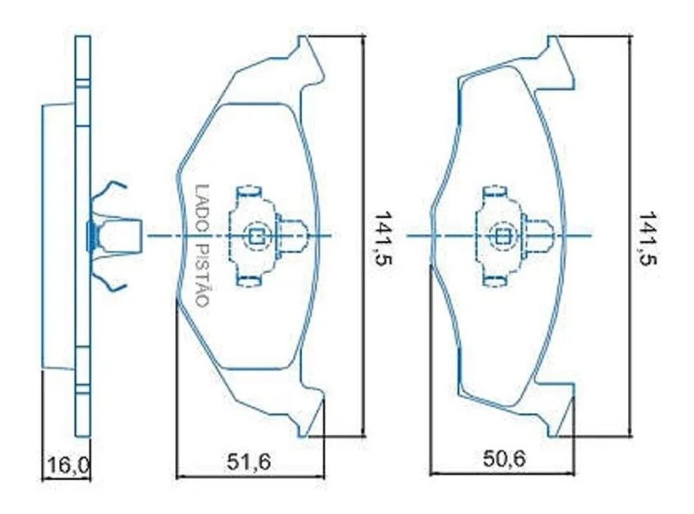 Pastilha De Freio Dianteira Polo Classic Golf 95/ Seat Cordoba Jurid Hq2109