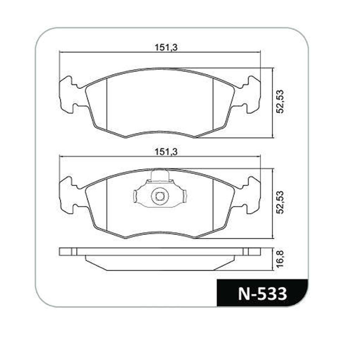 Pastilha Freio Dianteira Fiat Doblo Idea Palio Punto Siena Strada Cobreq N533