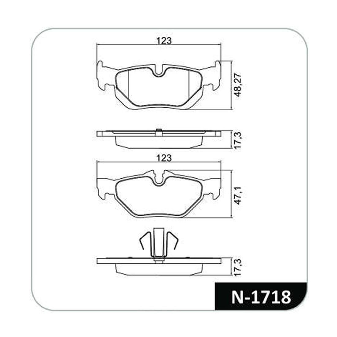 Pastilha Freio T Bmw 116 118 120 125 130 318 320 323 325 328 330 Cobreq N1718